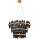 Icarus LED Matte Black / Gold / Silver Chandelier Ceiling Light, Large